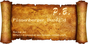 Pissenberger Buzád névjegykártya